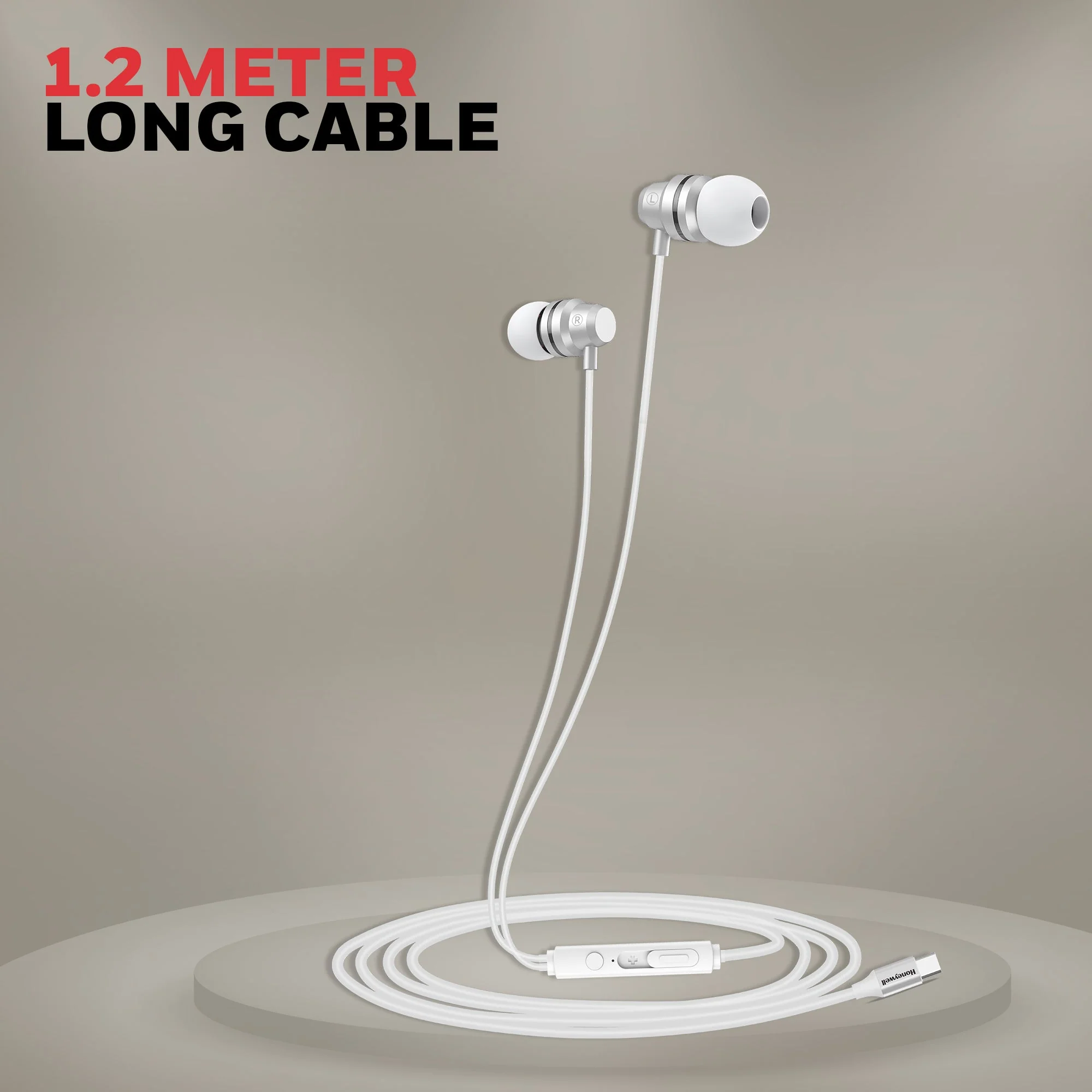 Suono P60 Wired Earphones-White - Image 7