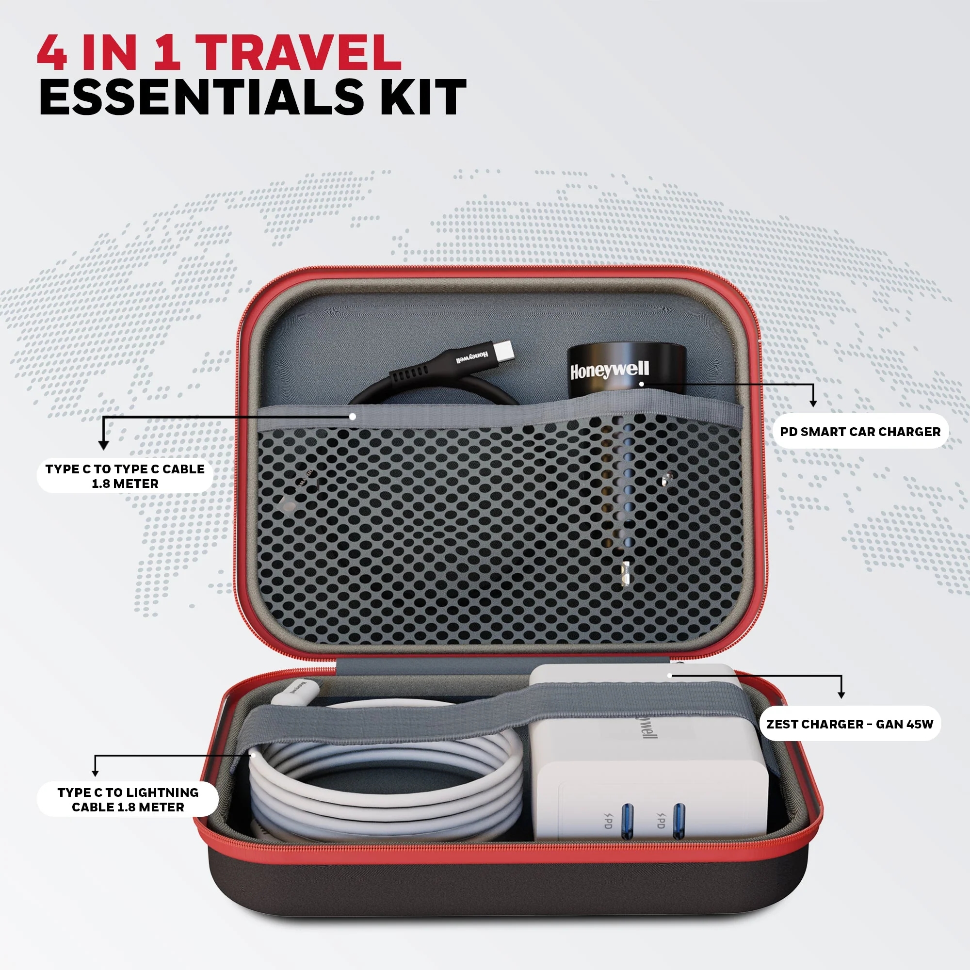 Travel Essential Kit - 4 in 1 Charging Kit - Image 3