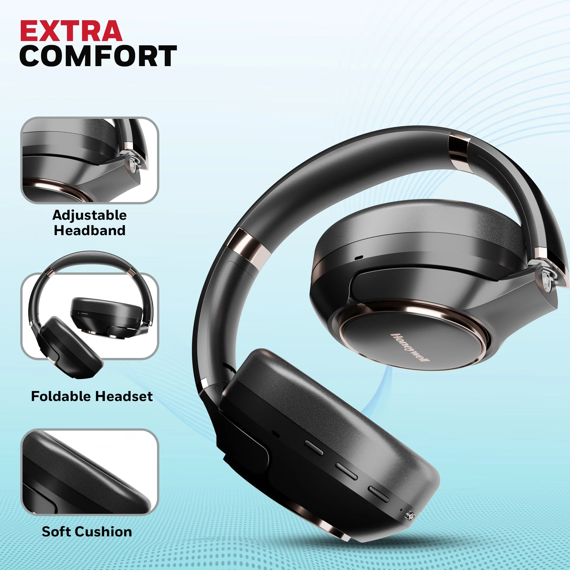 Trueno U20 Bluetooth Headphone-Black - Image 8