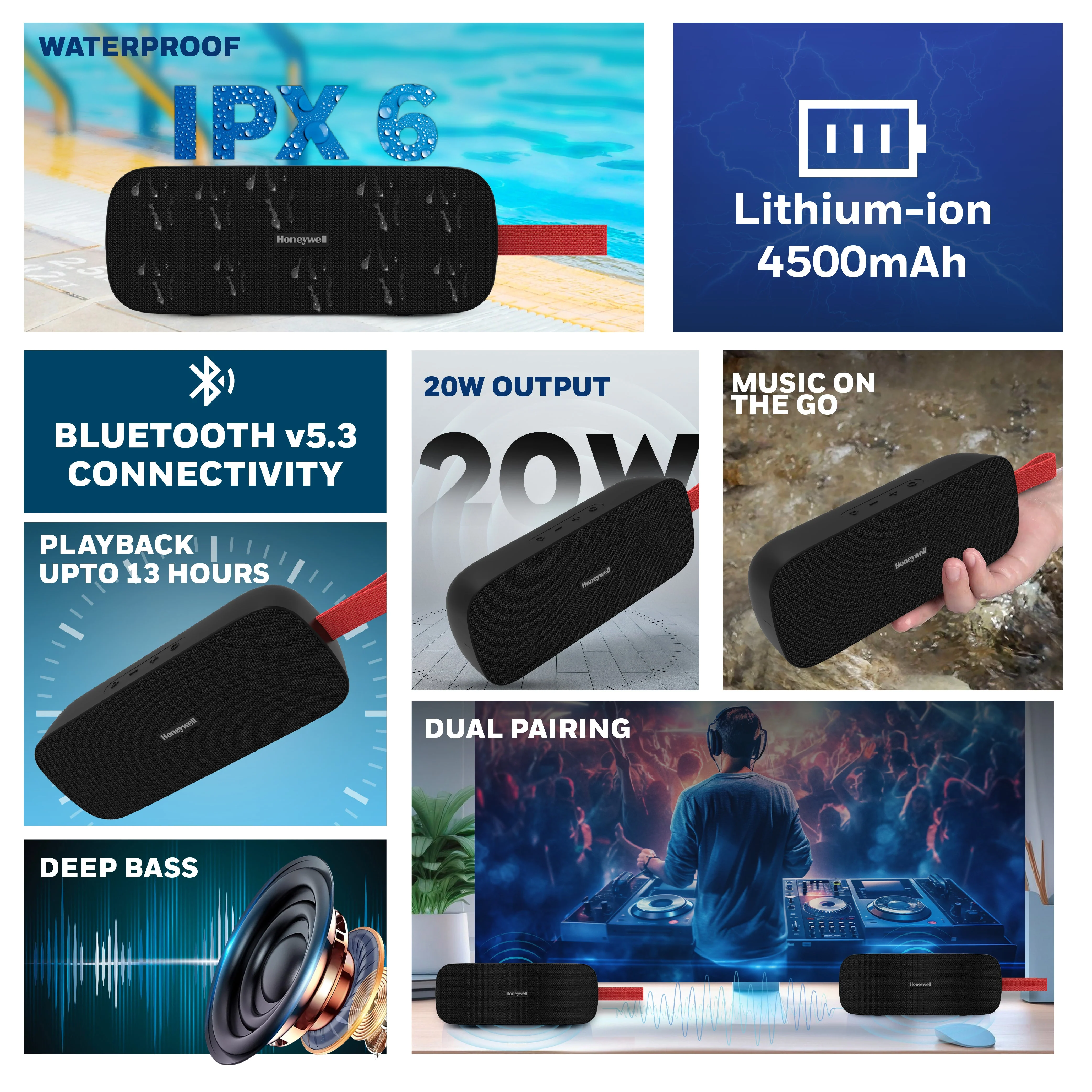 Trueno U300 Bluetooth Speaker - Black - Image 7