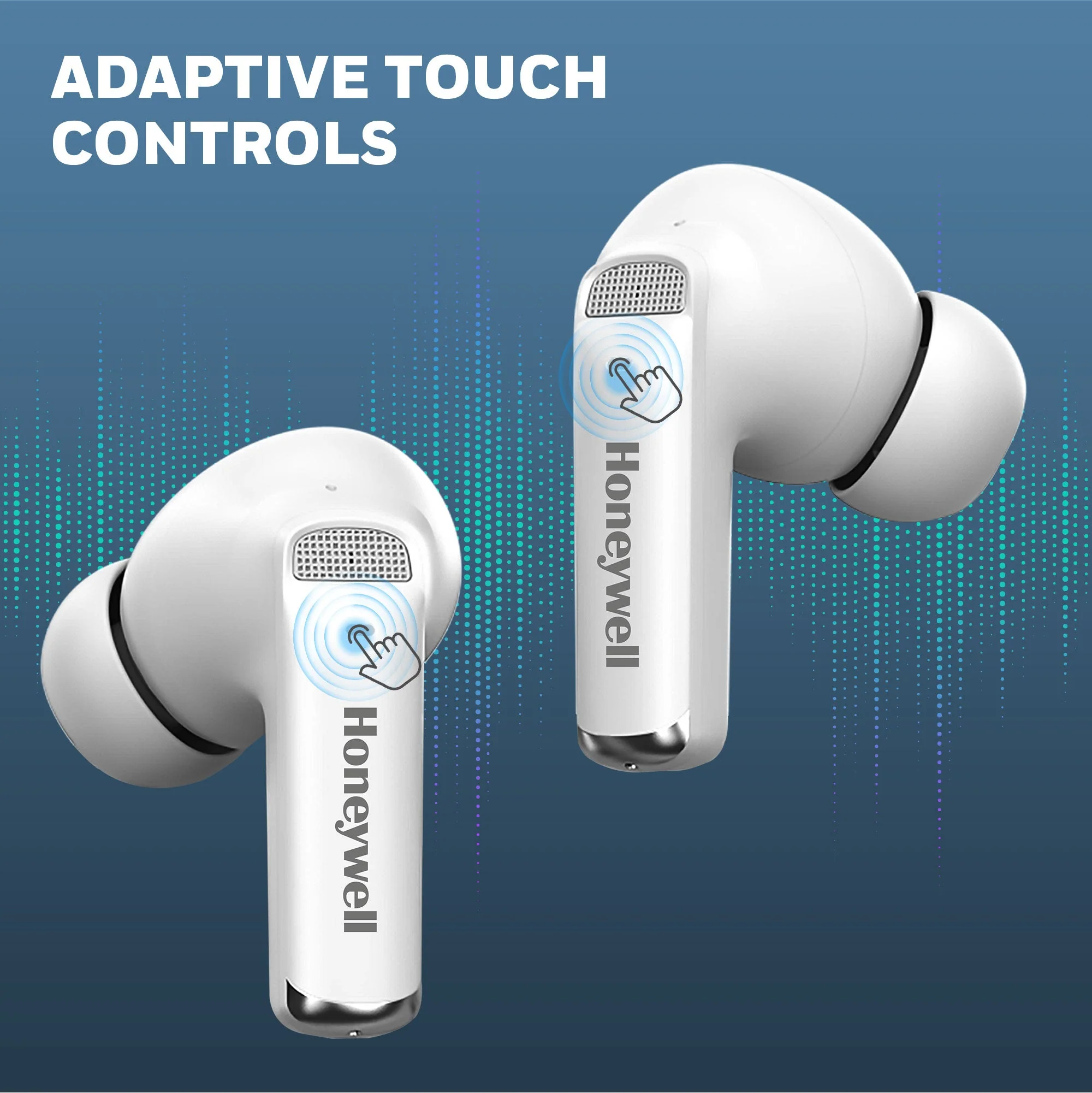 Trueno U5100 Truly Wireless ANC Earbuds-White - Image 9