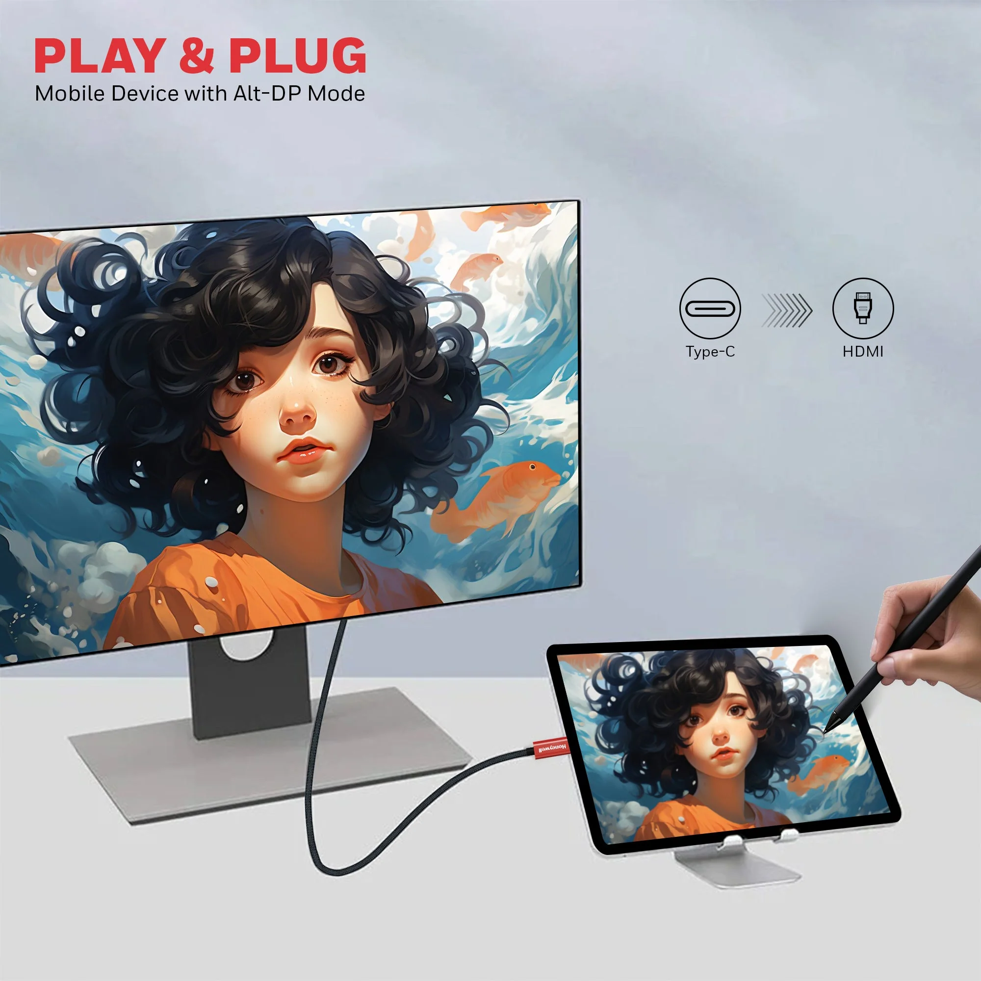 Type C to HDMI Cable - 2 meter - Image 3