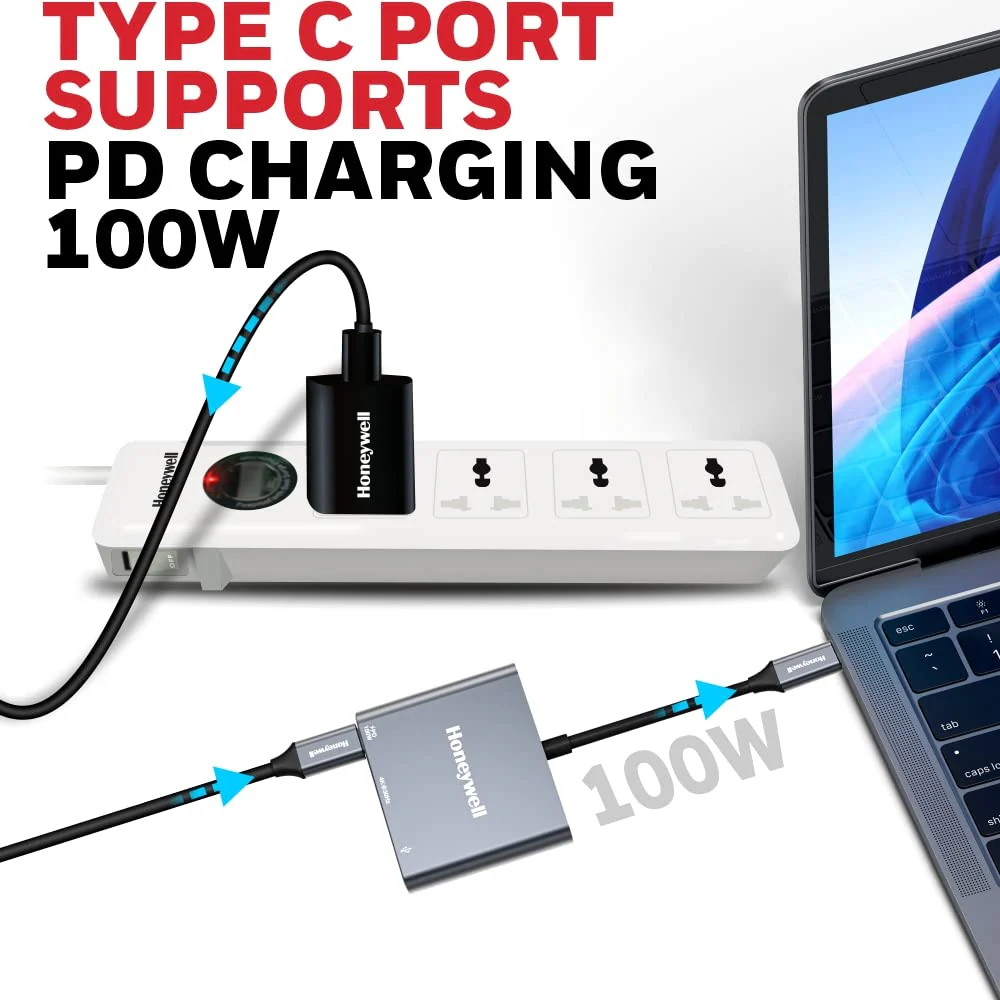 Type C to HDMI with PD Charging and USB 3.0 Adapter - Image 4