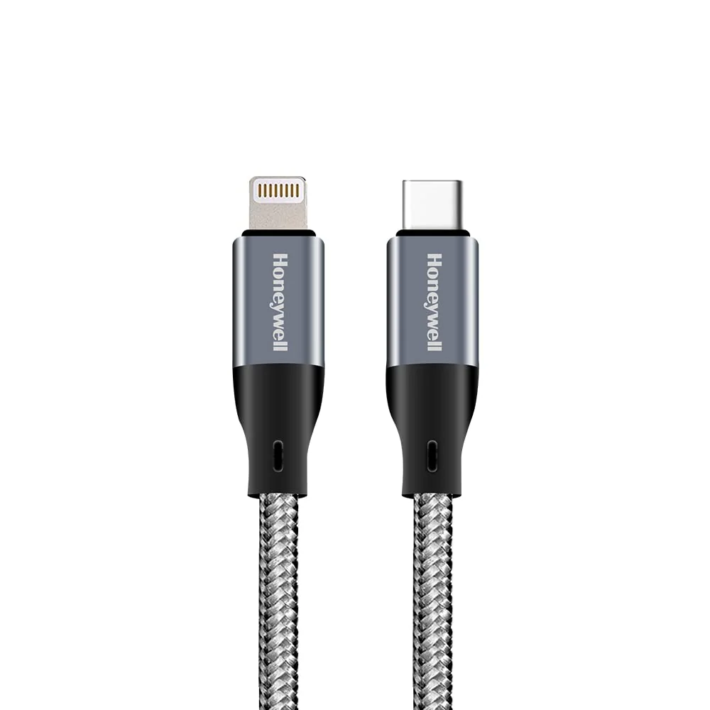 Type C to Lightning cable 1.2mtr - (Braided) - Grey - Image 6