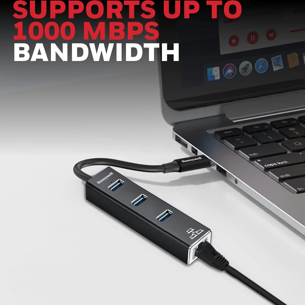Type C to USB 3.0 with Gigabit Ethernet Adapter - Image 3