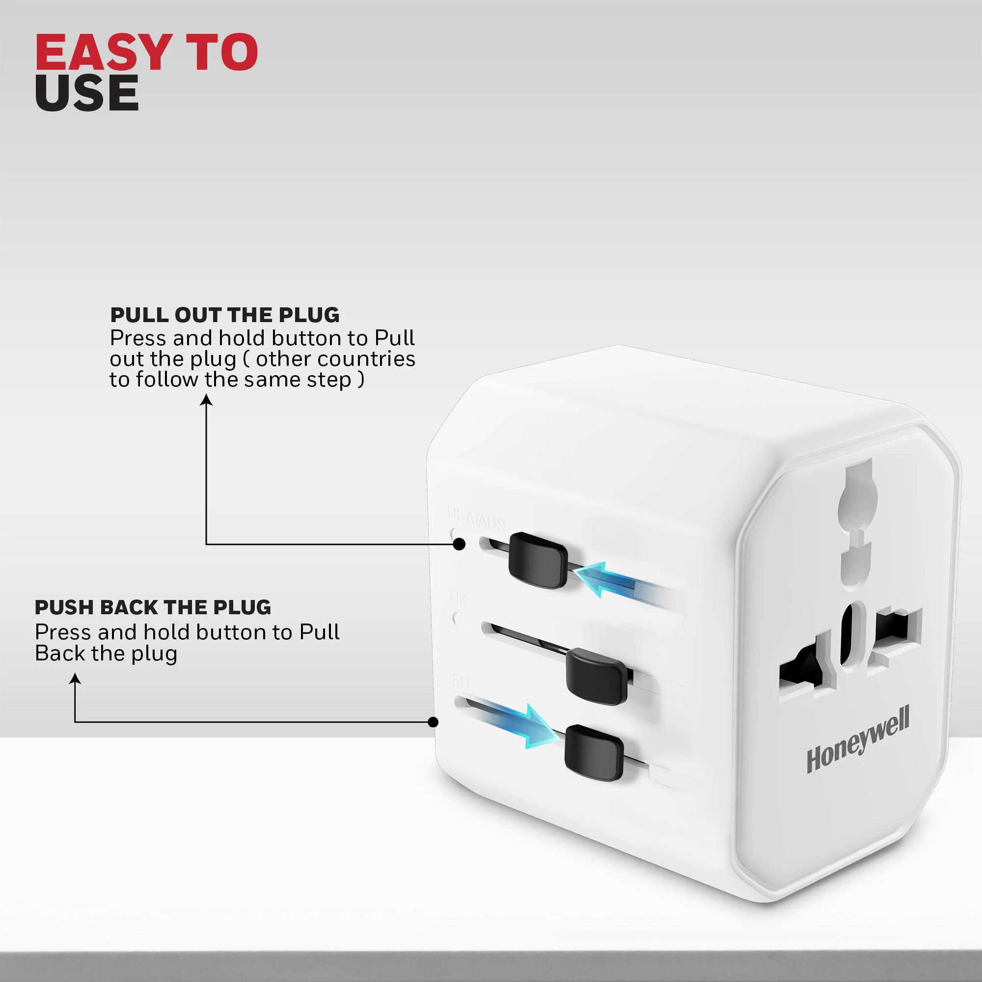 Universal World Travel Adapter - 12W(White) - Image 6