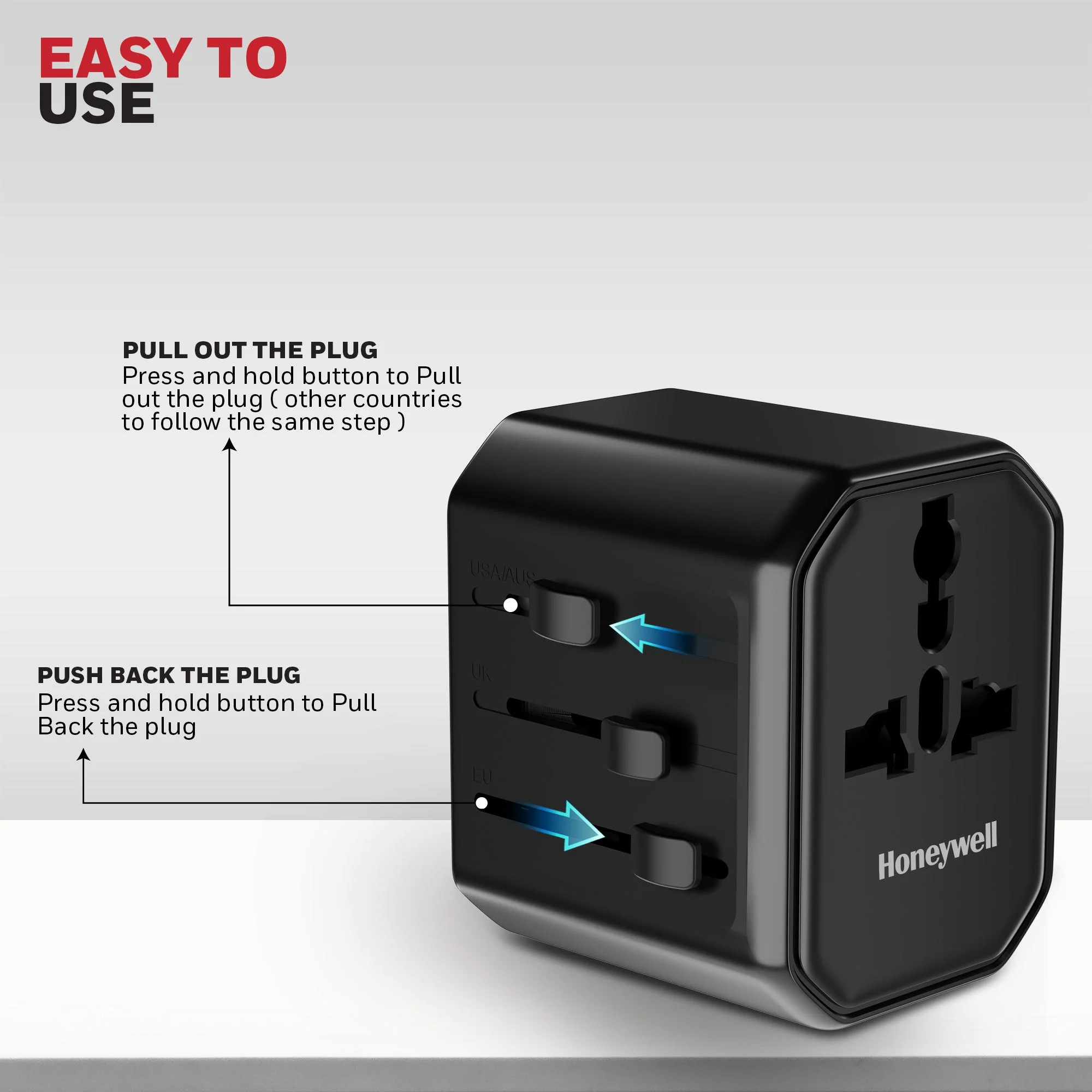 Universal World Travel Adapter - 38W(Black) - Image 6