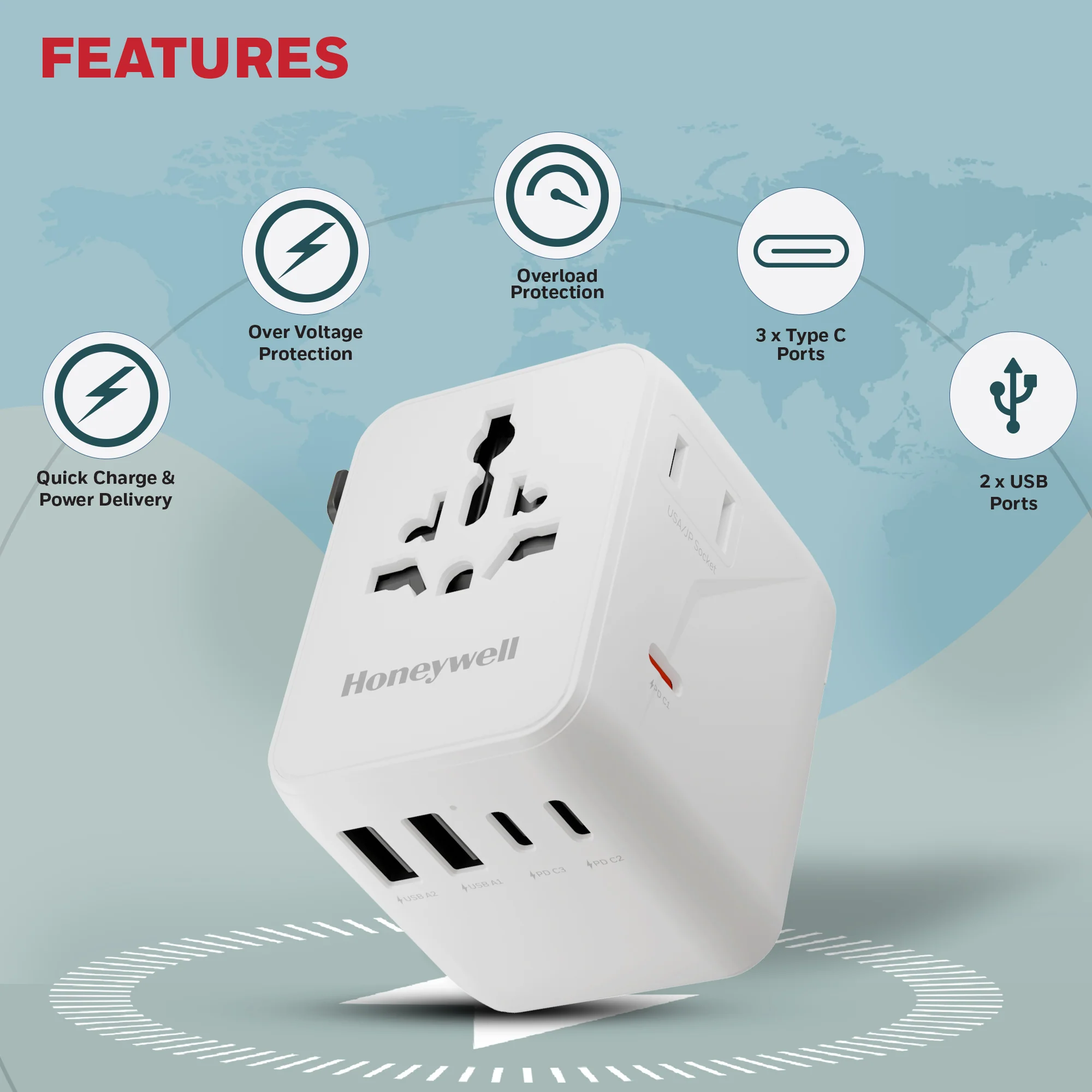World Travel Adapter - 45W - Image 3