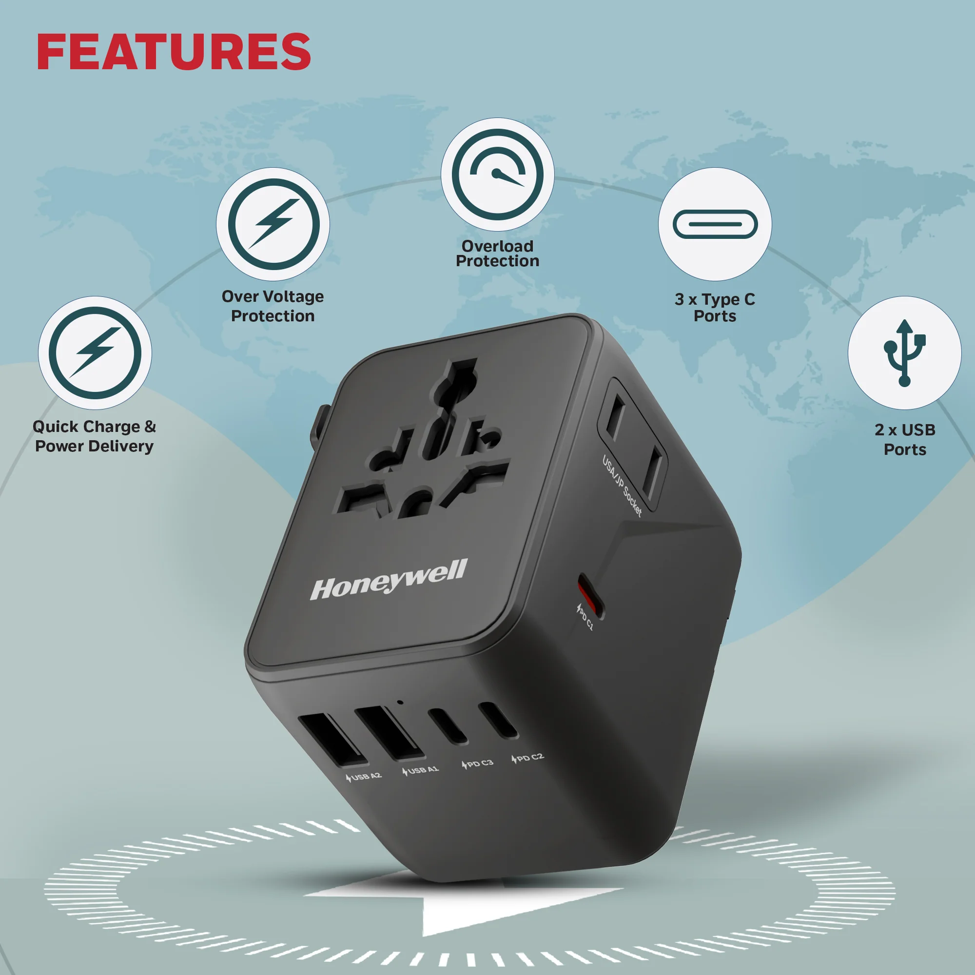 World Travel Adapter - 45W - Image 3