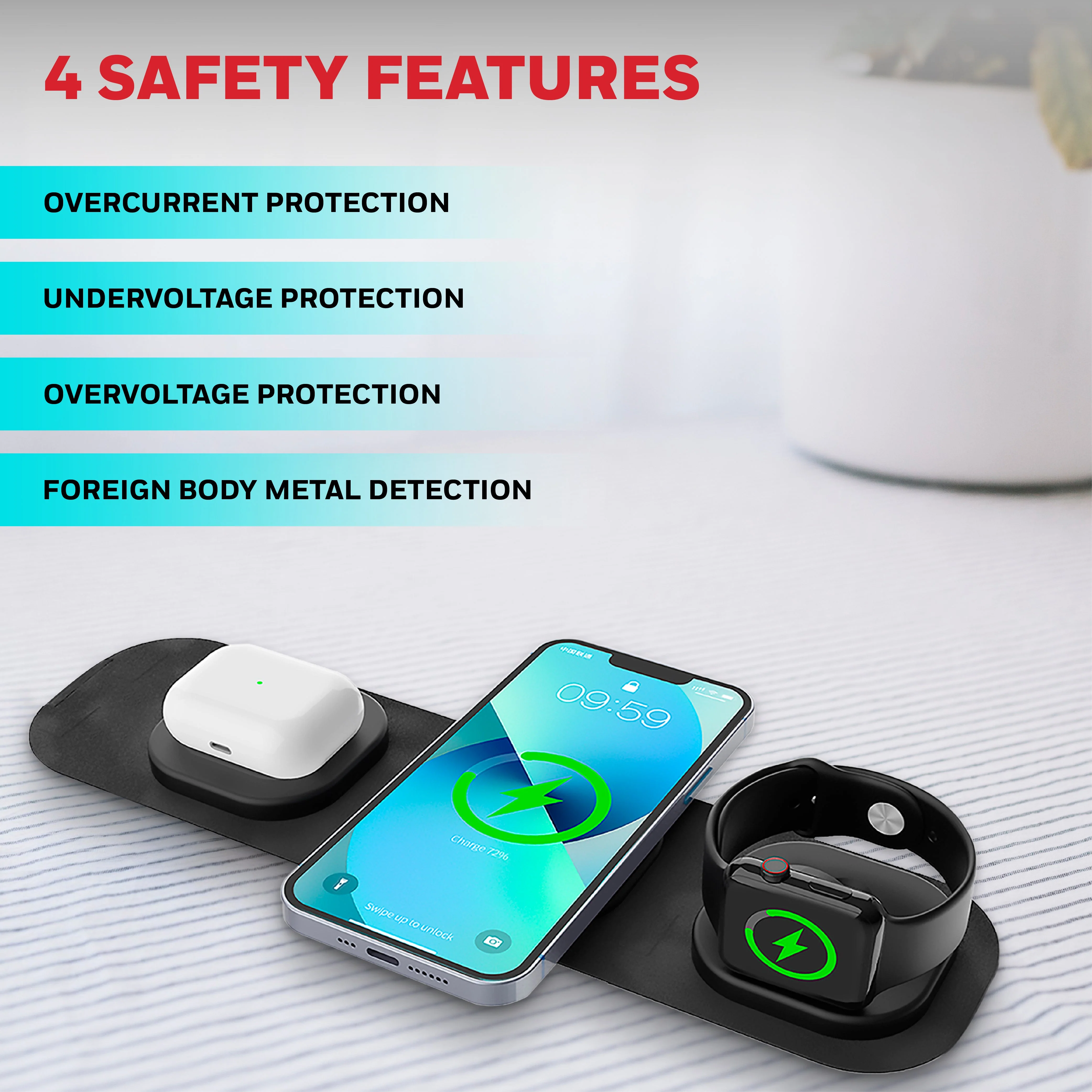 Zest Wireless 3 in 1 Foldable Charger - Image 2
