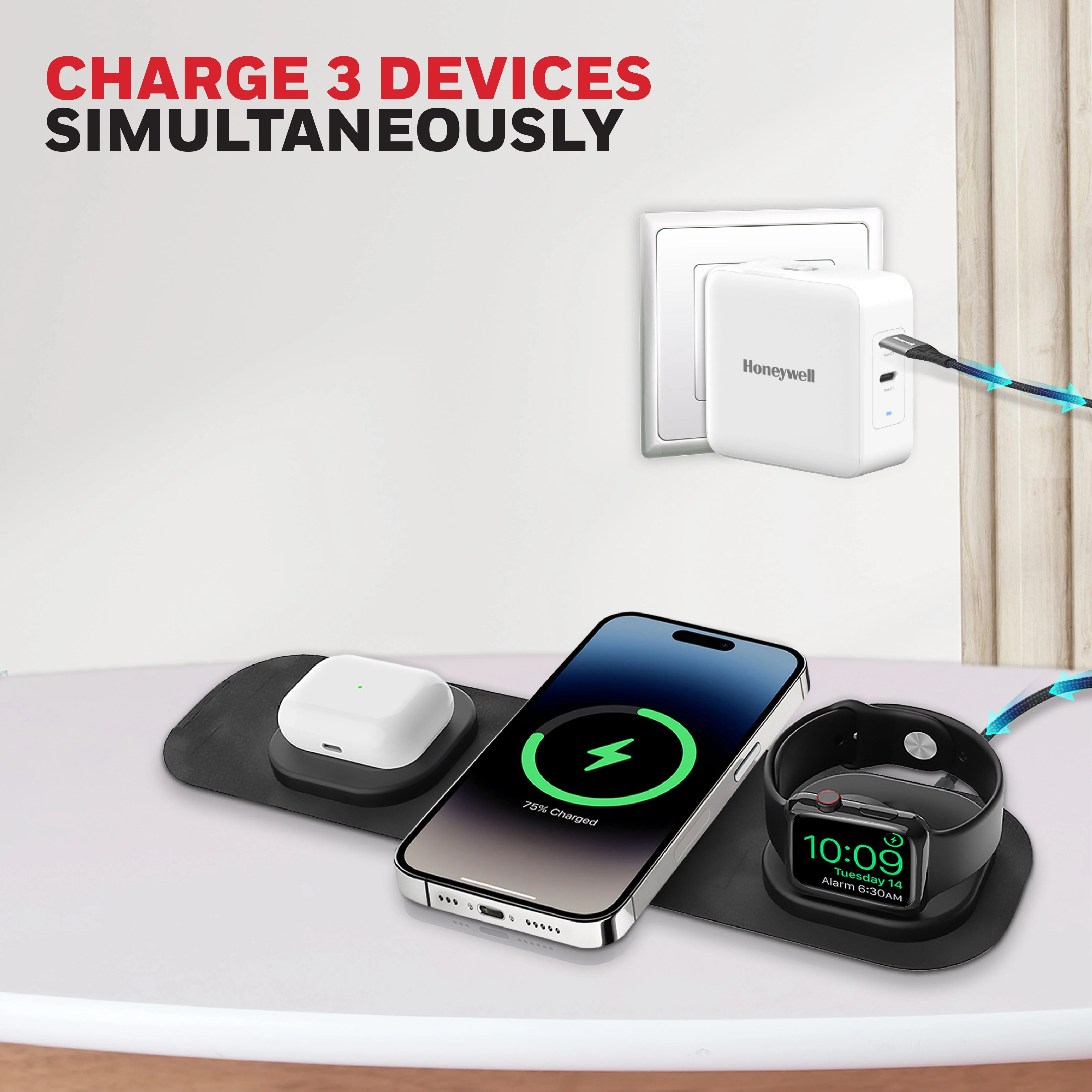 Zest Wireless 3 in 1 Foldable Charger - Image 3