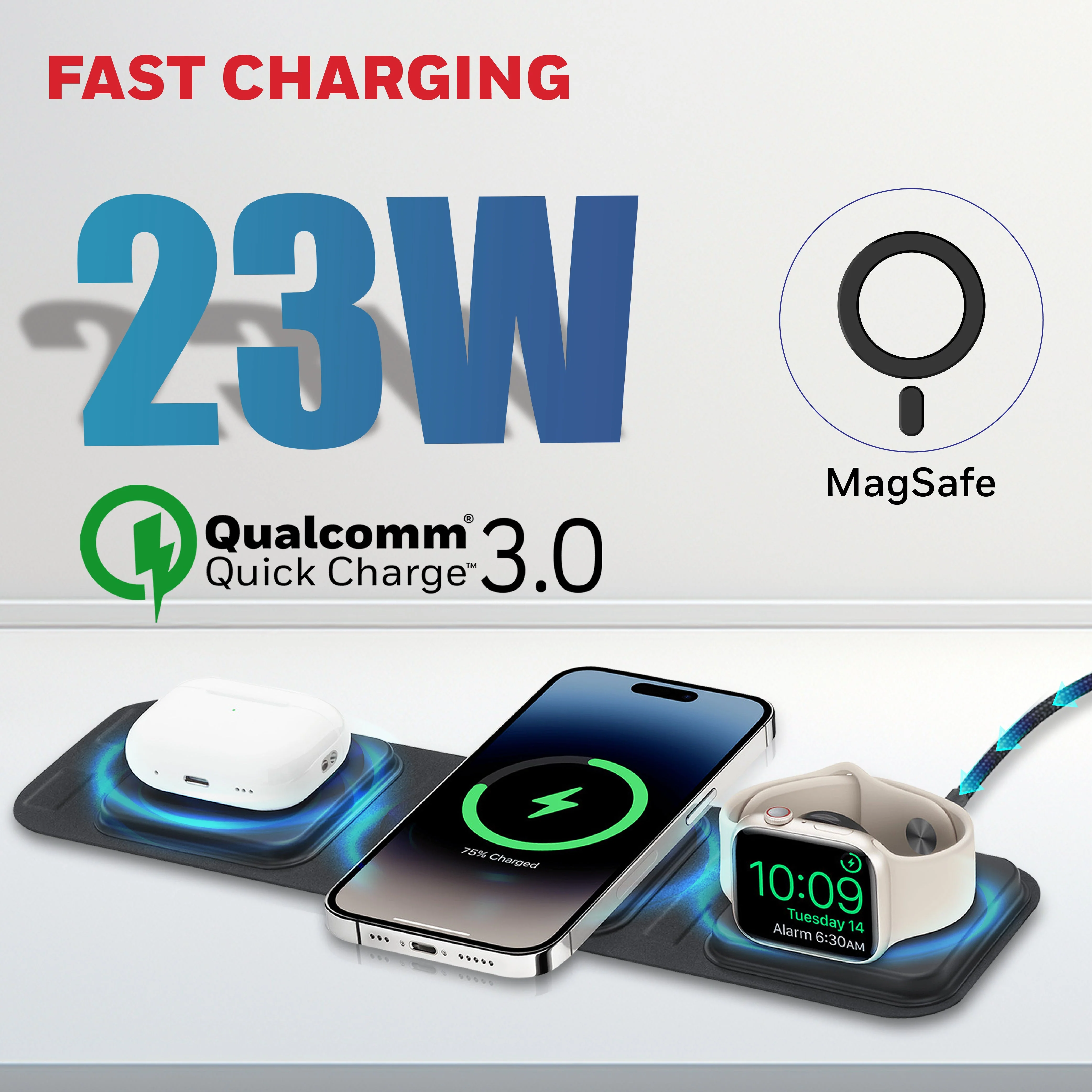 Zest Wireless 3 in 1 Foldable Charger - Image 4