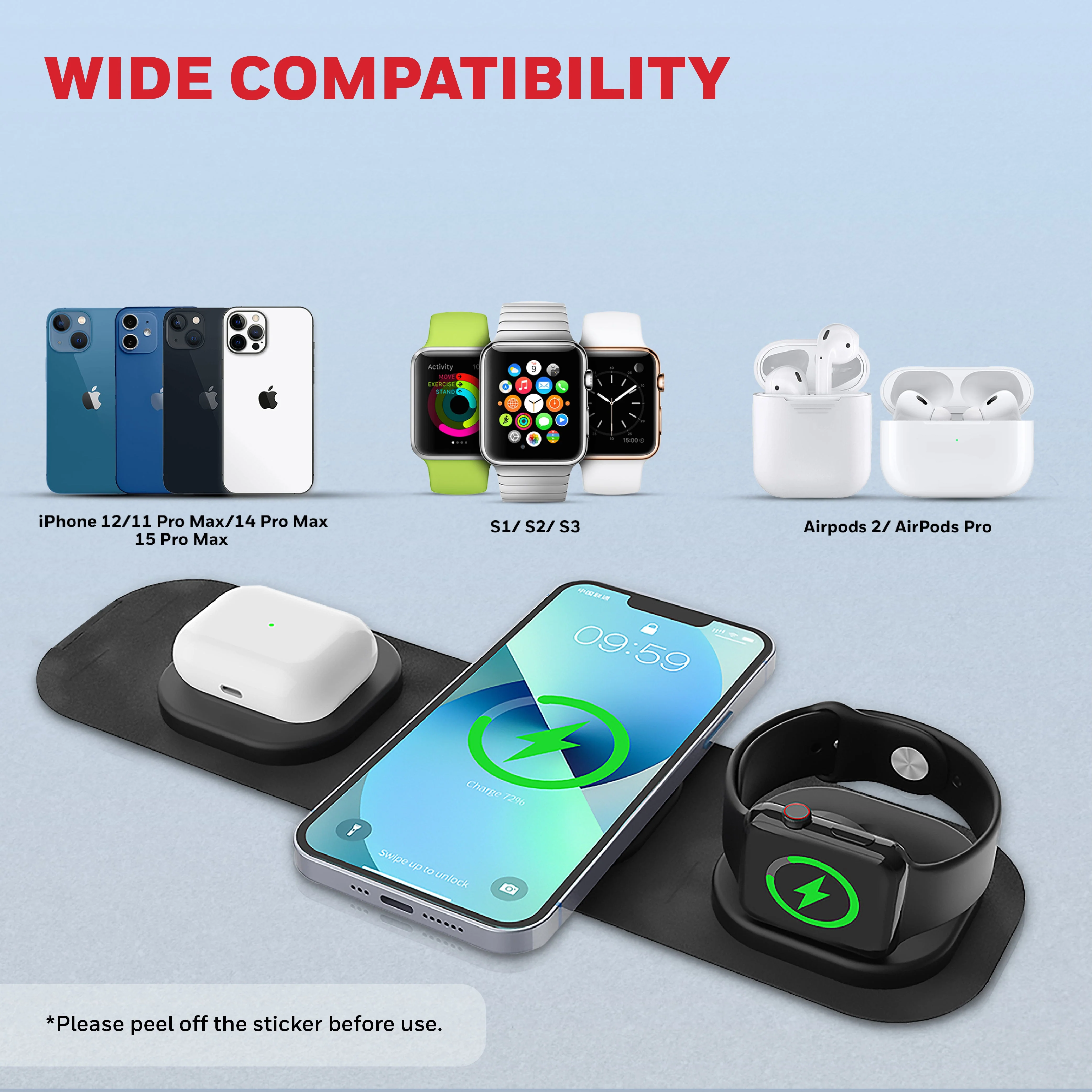 Zest Wireless 3 in 1 Foldable Charger - Image 6