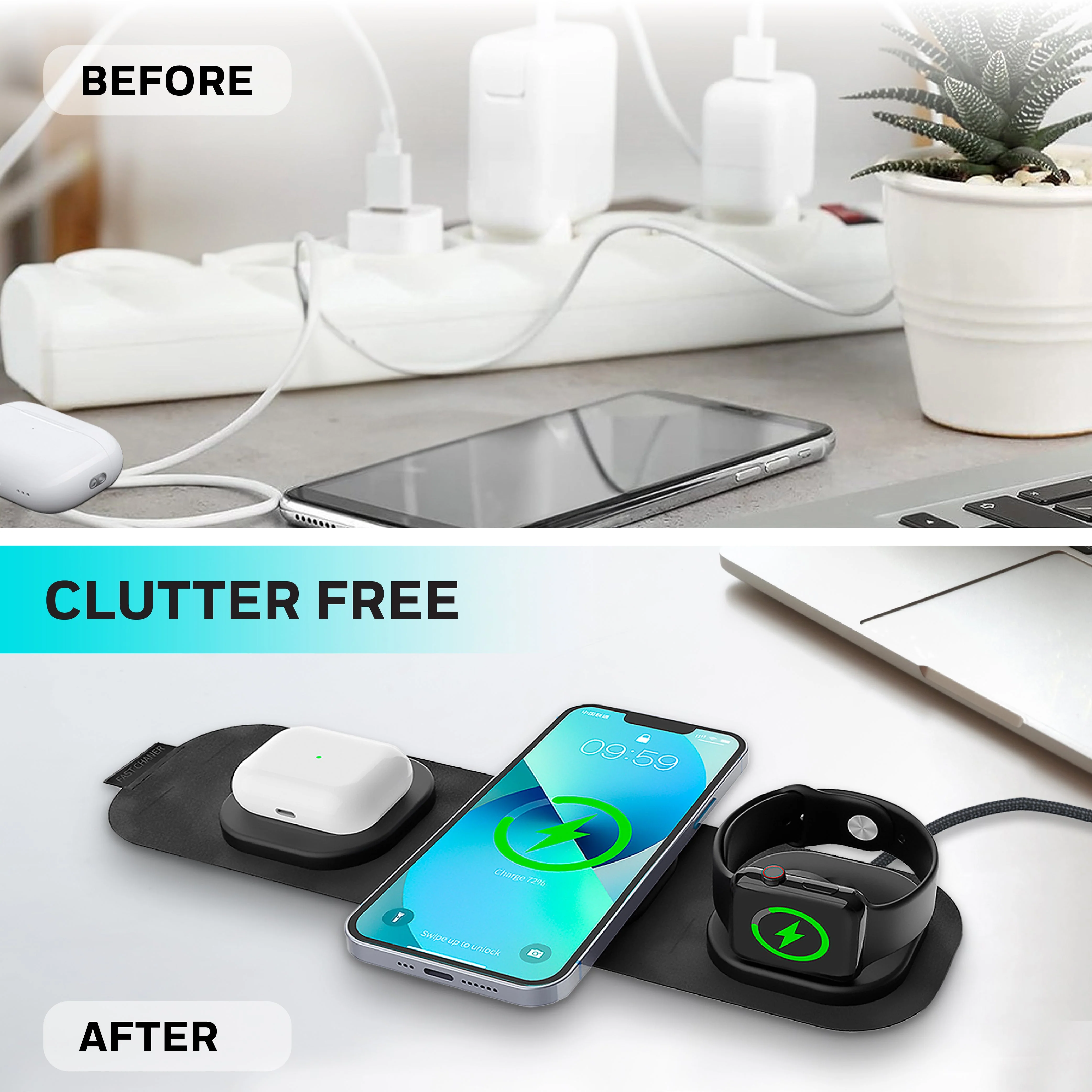 Zest Wireless 3 in 1 Foldable Charger - Image 7