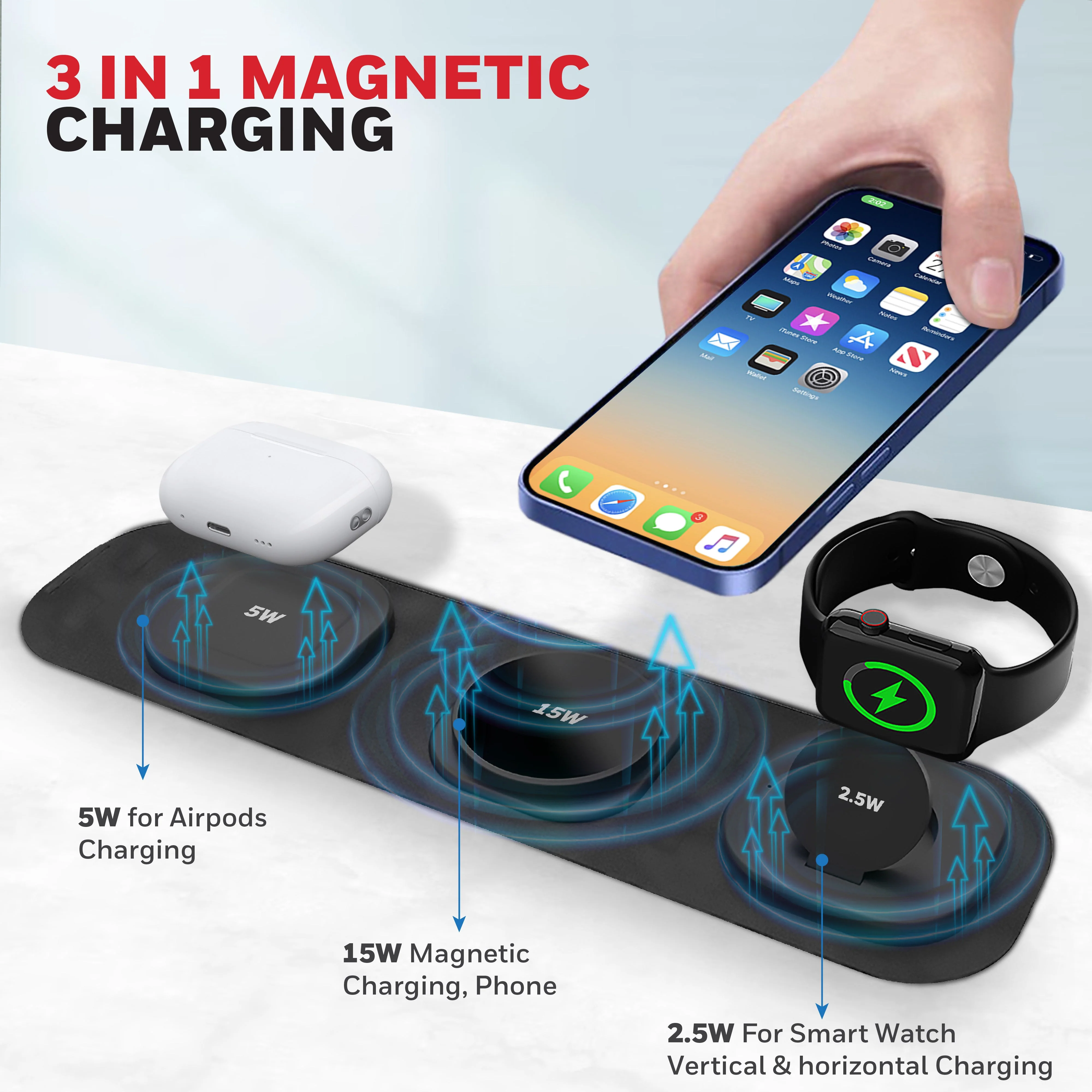 Zest Wireless 3 in 1 Foldable Charger - Image 8